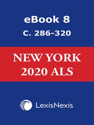 cover image of New York CLS Advance Legislative Service